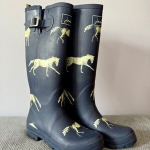 Joules horse print wellies
